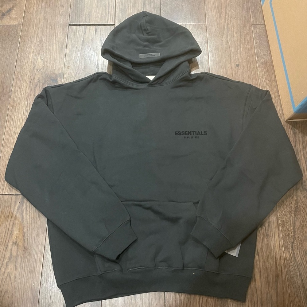 Essentials fear of god black hoodie